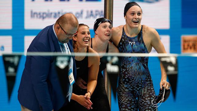 Titre et record du monde pour les Américaines sur 4x100m 4 nages