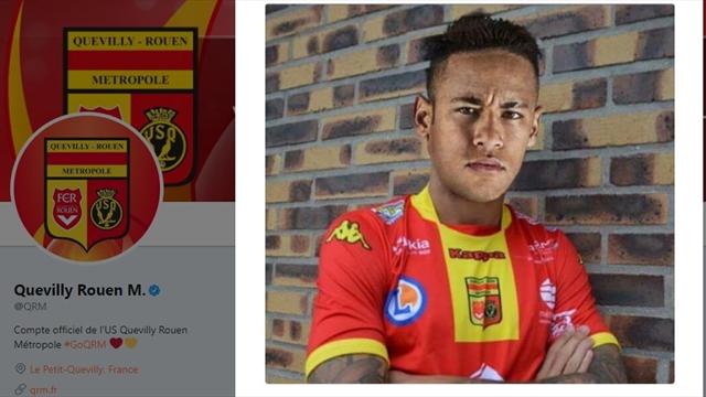 Pendant ce temps, Quevilly Rouen annonce la signature de Neymar