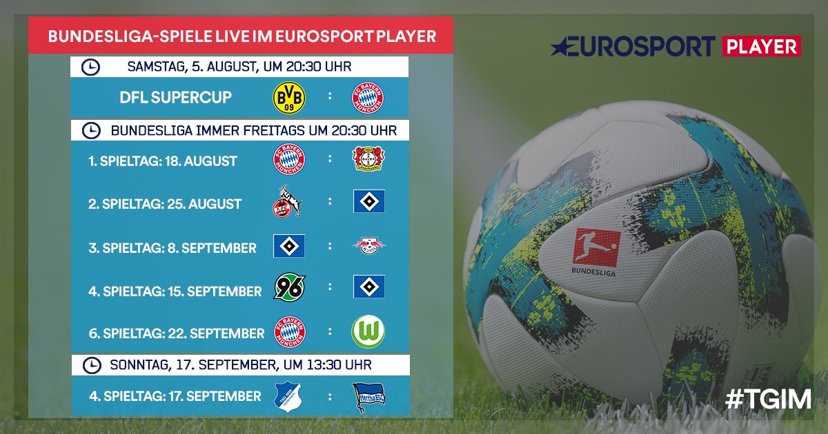Die ersten Bundesliga-Spiele bei Eurosport