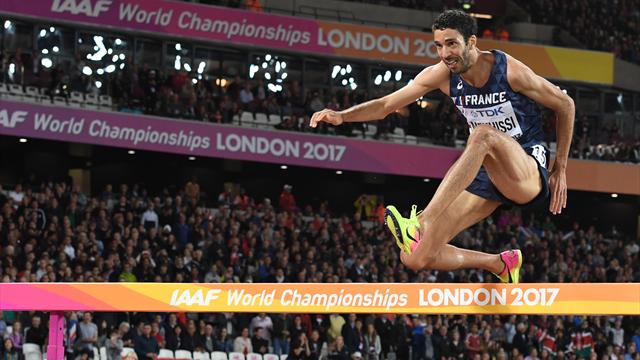 Revenu de (trop) loin, Mekhissi a manqué la médaille d'un rien : le final du 3000m steeple Revenu de (trop) loin, Mekhissi a manqué la médaille d'un rien : le final du 3000m steeple