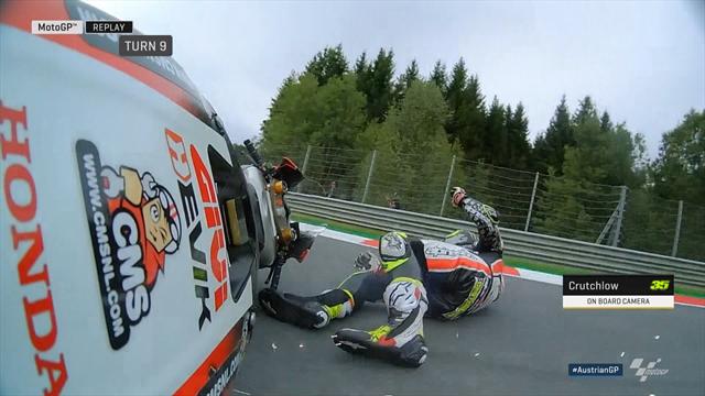 Abflug: Crutchlow rutscht ins Kiesbett Abflug: Crutchlow rutscht ins Kiesbett