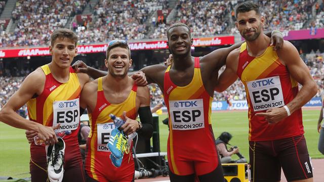 Mundial Londres 2017: El 4x400 español bate el récord nacional y finaliza quinto Mundial Londres 2017: El 4x400 español bate el récord nacional y finaliza quinto