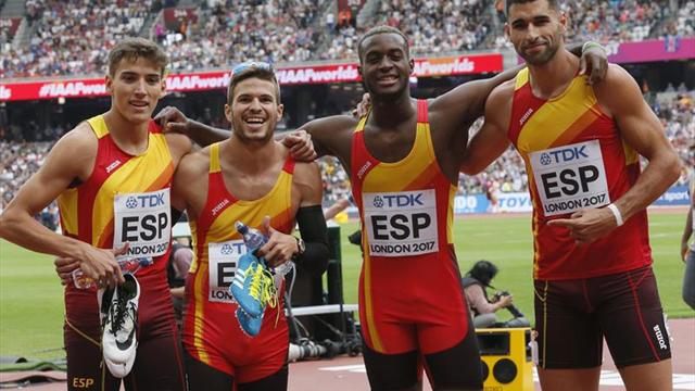 El relevo español 4x400 por tercera vez en una final mundial