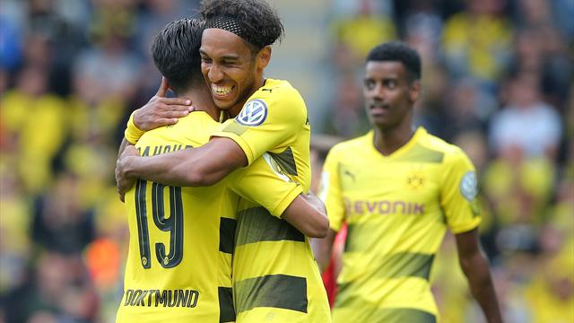 Lewandowski et Aubameyang ont régalé, le Bayern et Dortmund sont qualifiés