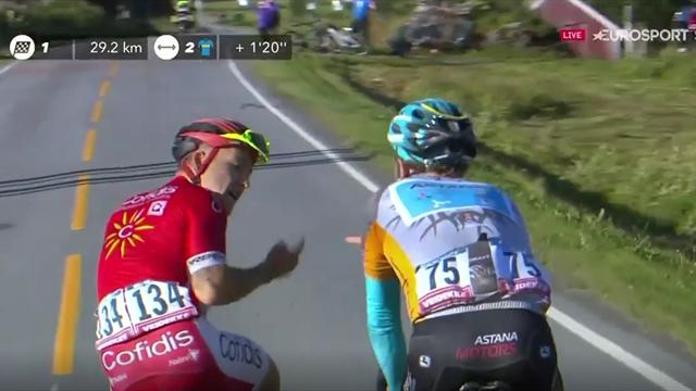 Arctic Race 2017: Fortísima discusión en carrera entre Hofstetter y Korsaeth Arctic Race 2017: Fortísima discusión en carrera entre Hofstetter y Korsaeth