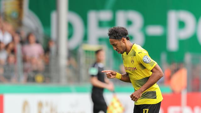 DFB-Pokal: Bundesligisten geben sich keine Blöße, Dreierpack von Aubameyang
