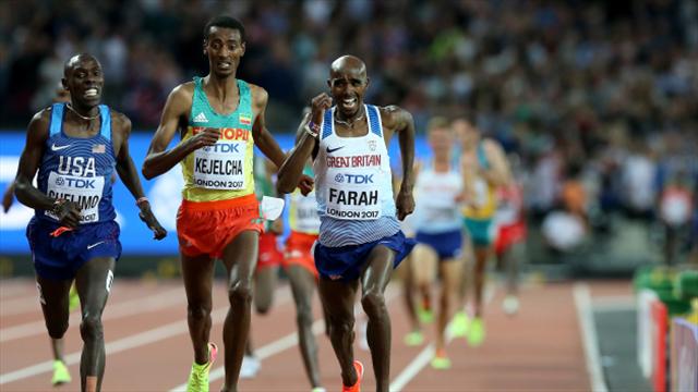 Sir Mo Farah claims silver medal in world 5000 metres