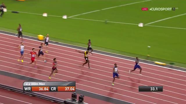Ecco il momento esatto in cui Bolt crolla a terra durante la finale della 4x100 Ecco il momento esatto in cui Bolt crolla a terra durante la finale della 4x100