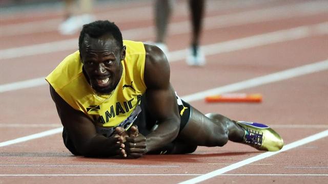 Bolt se lesiona en plena recta durante su última carrera
