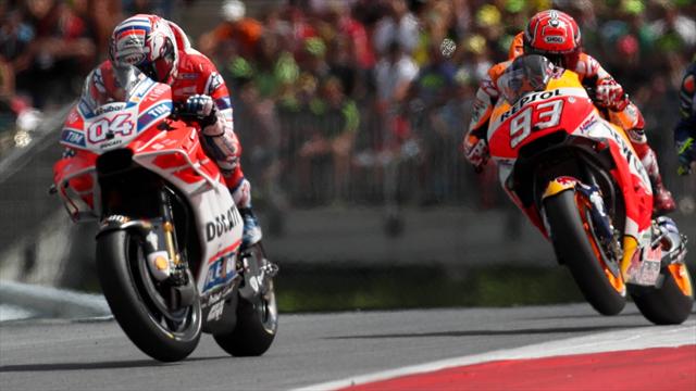 Irres Duell auf der Schlussrunde! Dovizioso kocht Márquez ab Irres Duell auf der Schlussrunde! Dovizioso kocht Márquez ab