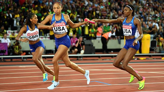 USA reclaim 4x400m title and GB take silver as Jamaica suffer more injury woe