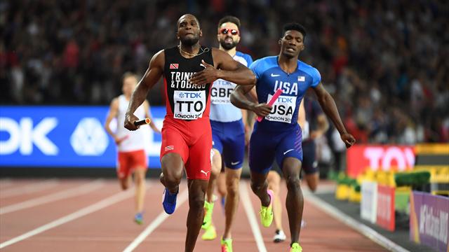 Trinidad beat USA in shock 4x400 result, GB take bronze
