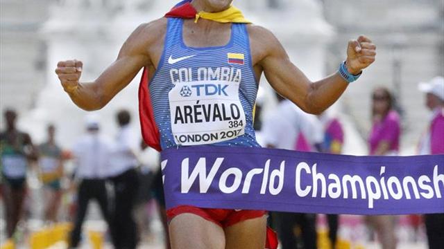 Colombiano Arévalo sucede a Miguel Ángel López como campeón de 20 km marcha
