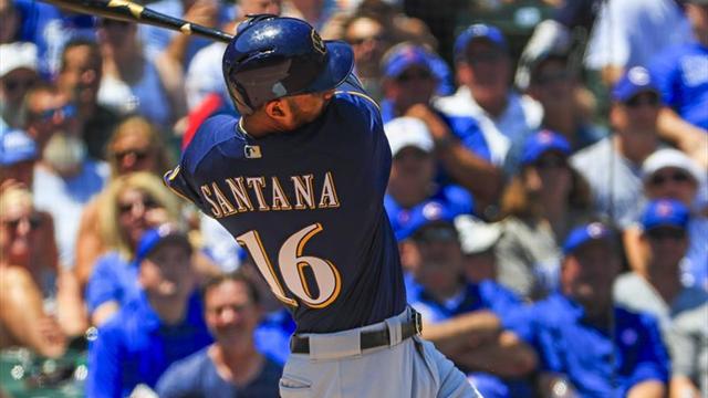 7-4. Santana pega jonrón en el triunfo de los Cerveceros