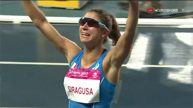 Irene Siragusa, argento e lacrime di gioia nei 100 metri a Taipei Irene Siragusa, argento e lacrime di gioia nei 100 metri a Taipei