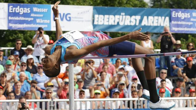 Hochsprung: Weltmeister Barshim gewinnt in Eberstadt, Jungfleisch über zwei Meter