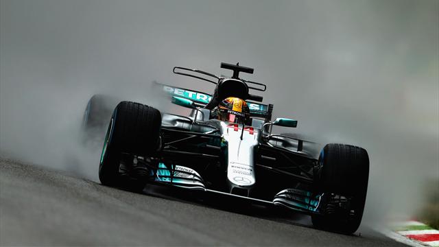 Hamilton se lleva la pole pasada por agua en Monza, batiendo el récord de Schumacher