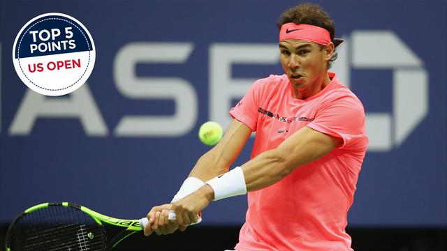 En revers, Nadal peut aussi faire très mal : le top 5 points de mercredi En revers, Nadal peut aussi faire très mal : le top 5 points de mercredi
