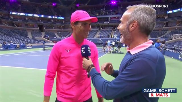 La divertida pregunta sobre su camiseta que sacó la sonrisa a Nadal La divertida pregunta sobre su camiseta que sacó la sonrisa a Nadal