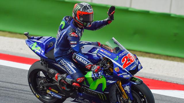 Vinales on pole for San Marino GP as Marquez crashes