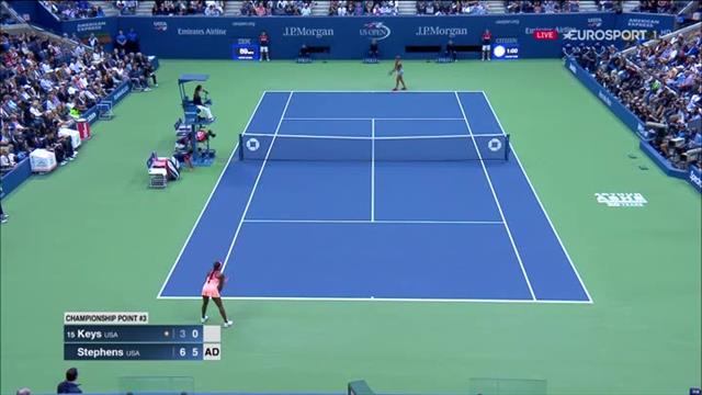 Matchball: Hier krönt sich Stephens zum Champion Matchball: Hier krönt sich Stephens zum Champion