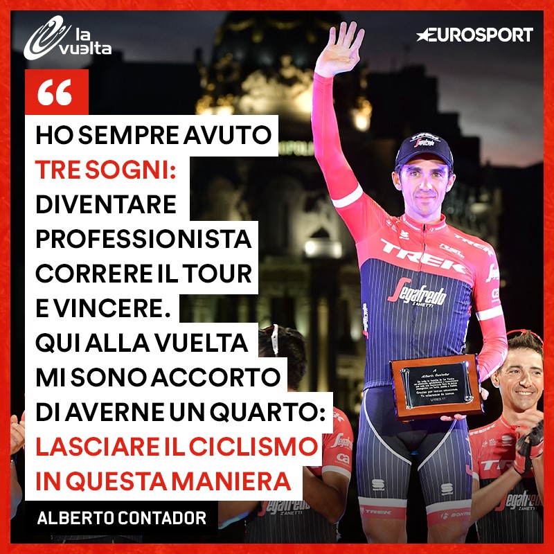 L'addio di Alberto Contador al ciclismo