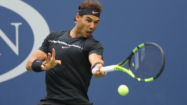 US Open: Mit Auge! Klasse Passierball von Nadal US Open: Mit Auge! Klasse Passierball von Nadal