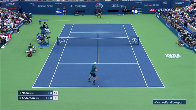 US Open 2017: La pelota del bolsillo de Anderson obliga a repetir un punto US Open 2017: La pelota del bolsillo de Anderson obliga a repetir un punto