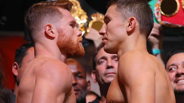 Golovkin y Álvarez dan el mismo peso de 72,640 kilos para pelea del sábado