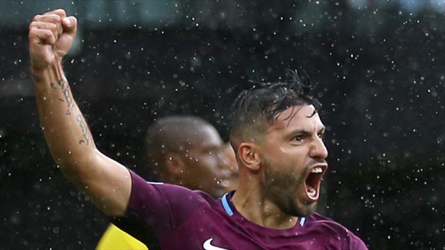 Hat-trick for Sergio Aguero as Manchester City hit Watford for six