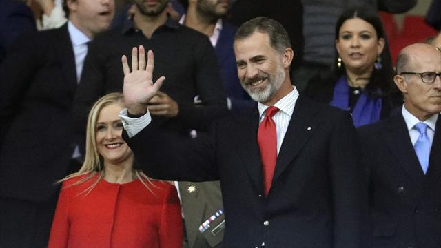 El rey Felipe VI presidió el estreno del Wanda Metropolitano desde el palco