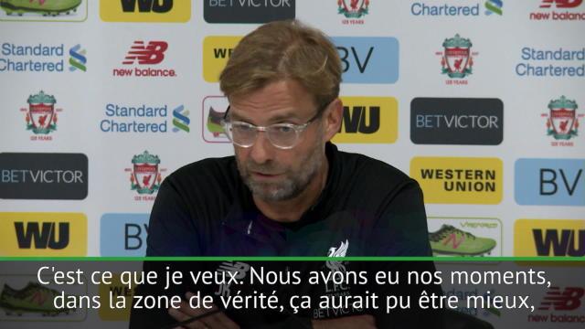 Klopp satisfait de la performance de Liverpool mais pas du résultat Klopp satisfait de la performance de Liverpool mais pas du résultat