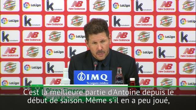 Simeone : »L’équipe joue mieux avec un Griezmann à ce niveau »