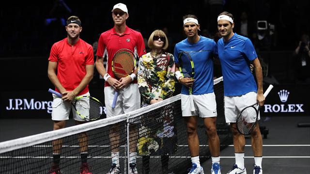 Nadal et Federer ont posé pour la postérité et Anna Wintour s’est glissée sur la photo