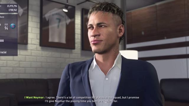 Неймара можно выкупить у «ПСЖ» в карьере FIFA 18 не раньше 2019 года за 236,7 миллиона евро
