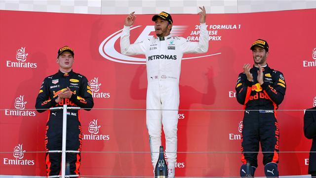 Japanese Grand Prix: Hamilton closes in on title, celebrates with Mobot