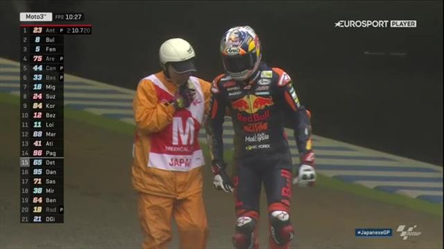 Sturz in Motegi: Bendsneyer neben der Strecke Sturz in Motegi: Bendsneyer neben der Strecke