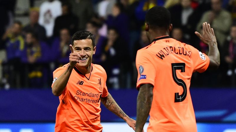 Philippe Coutinho a marqué pour Liverpool face à Maribor