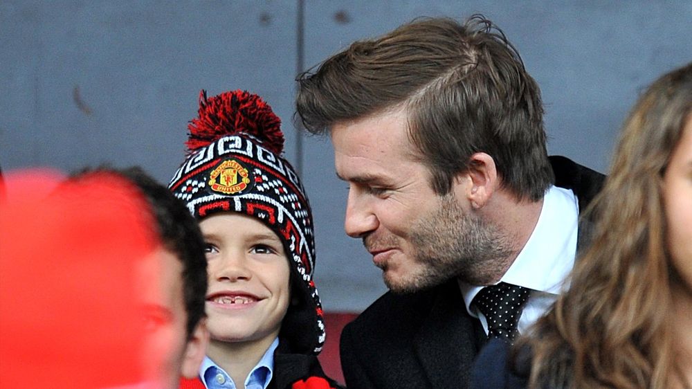 David Beckham and his son, Romeo