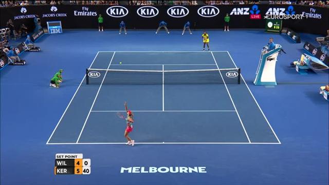 Serena a offert le 1er set à Kerber sur sa… 23e faute directe !