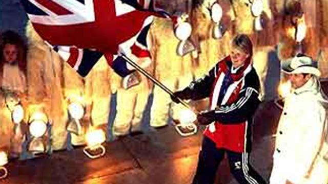 Flag bearers at the opening ceremony