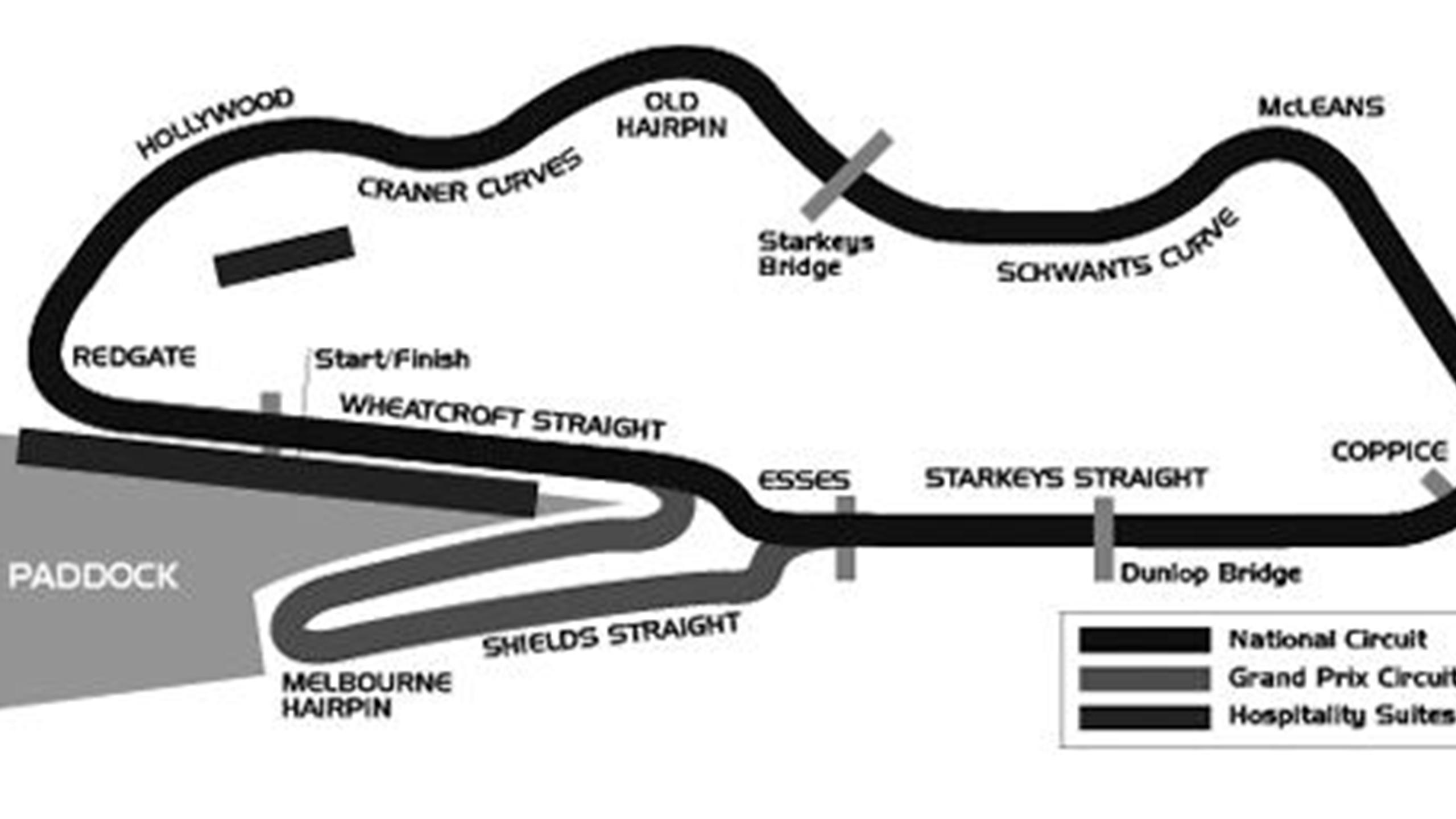 Donington Circuit Map , Carte Circuit de Donington Park – KUVJYE