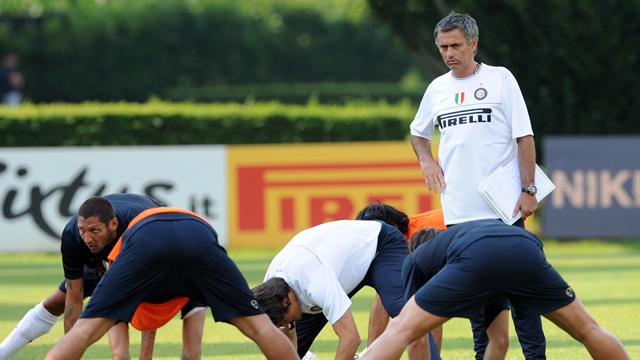 L'Inter di Mourinho al lavoro di domenica
