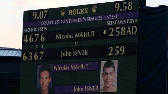 Mahut et Isner stoppés à 59 partout !