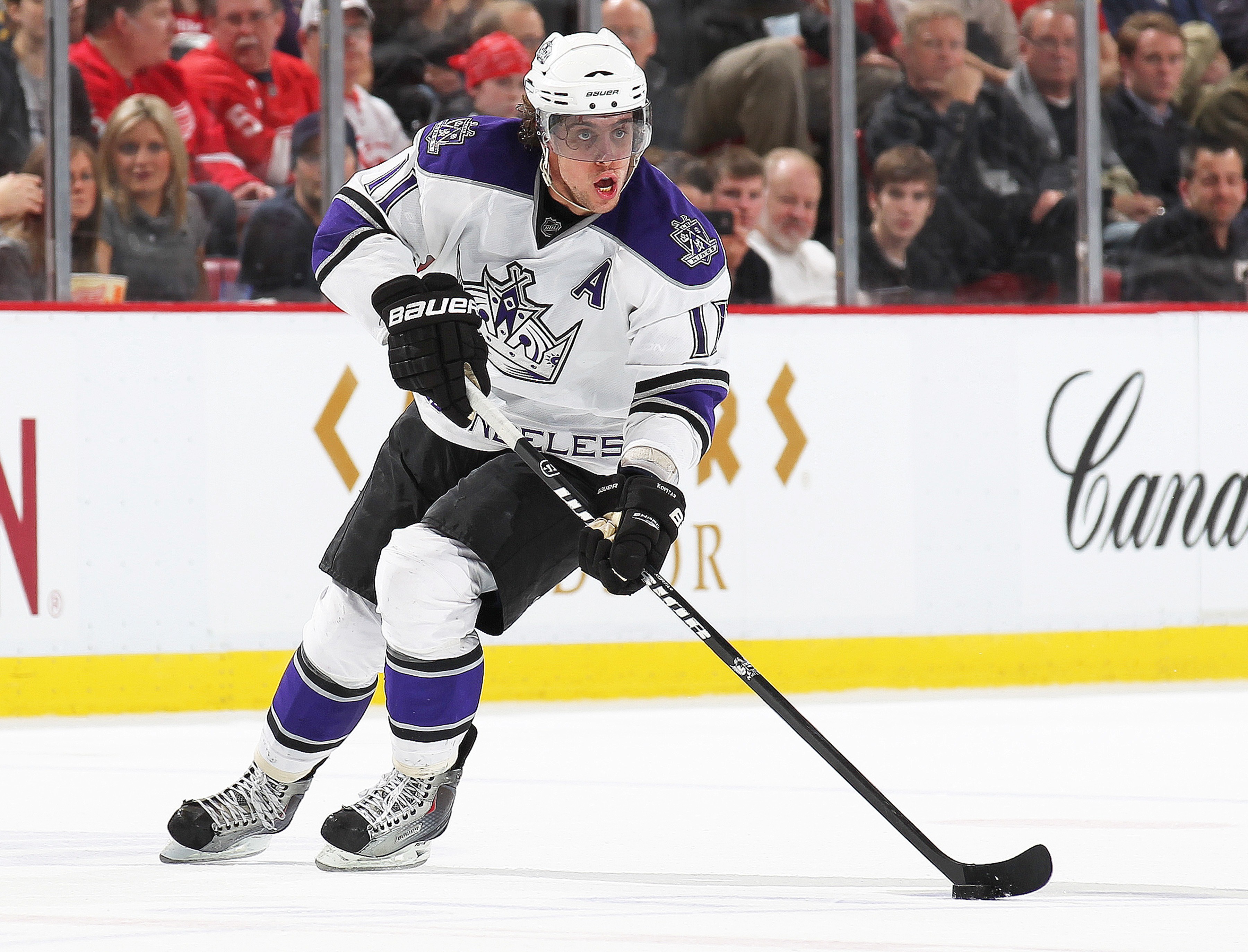 Anze Kopitar #11 of the Los Angeles Kings