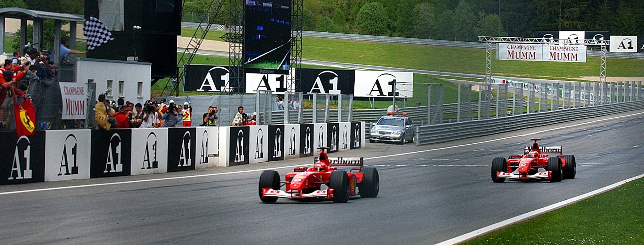 2002 GP d'Autriche Ferrari Schumacher Barrichello