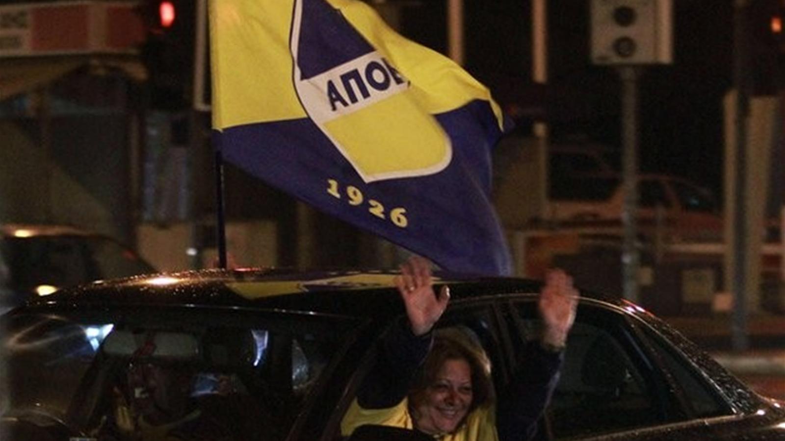 Cyprus celebrates APOEL Champions League 20112012 Football