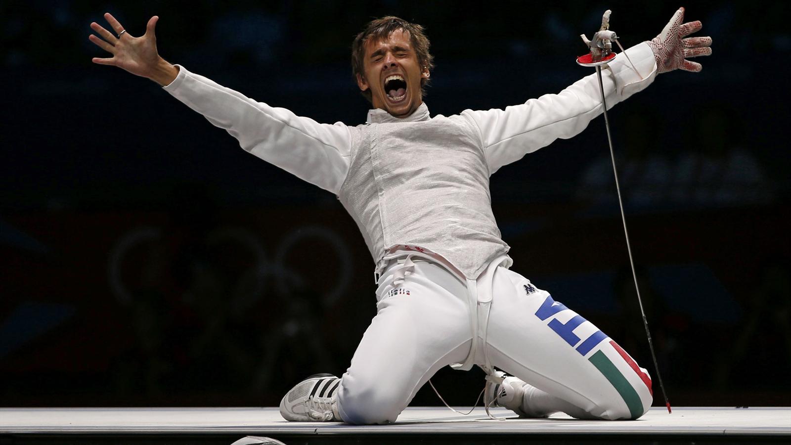 Italian Men's Foils team wins gold at the London Olympics