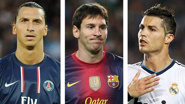 Ibrahimovic et Benzema aux côtés de Messi et Ronaldo