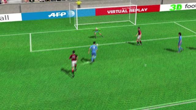 Le but de Goran Pandev en 3D Le but de Goran Pandev en 3D